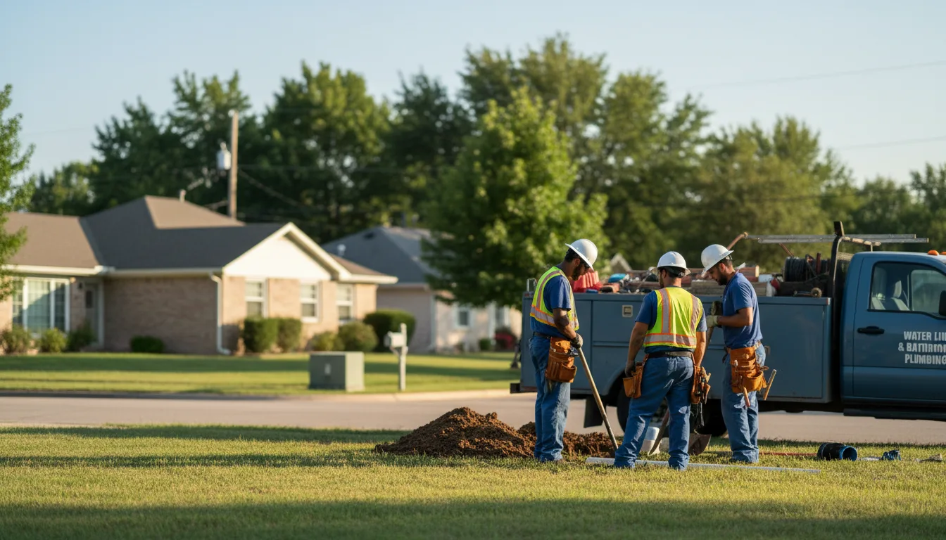 Residential water line and bathroom plumbing service in West Jefferson, OH